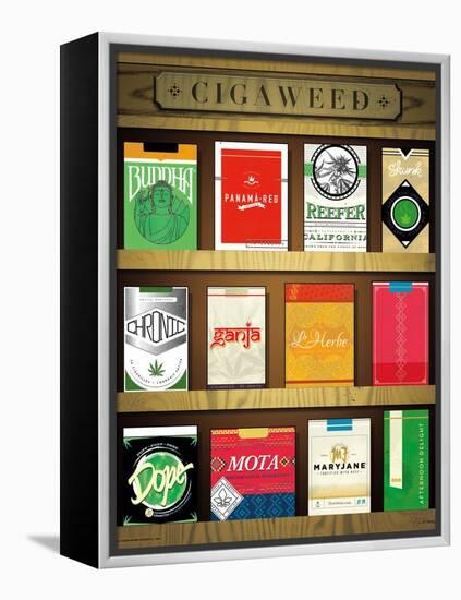 Cigaweed Brand Display-JJ Brando-Framed Stretched Canvas