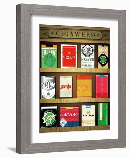 Cigaweed Brand Display-JJ Brando-Framed Art Print