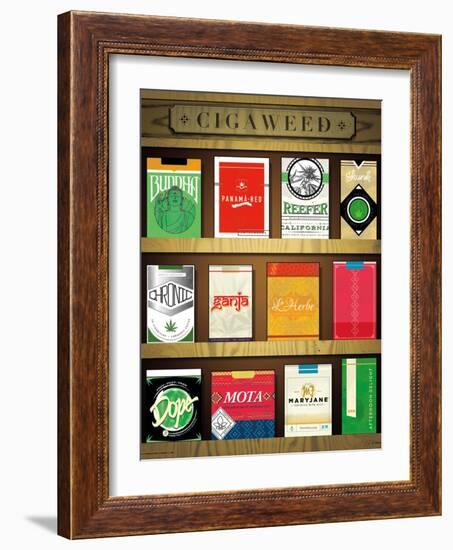 Cigaweed Brand Display-JJ Brando-Framed Art Print