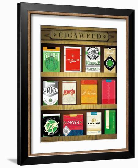 Cigaweed Brand Display-JJ Brando-Framed Art Print