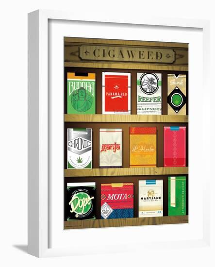 Cigaweed Brand Display-JJ Brando-Framed Art Print