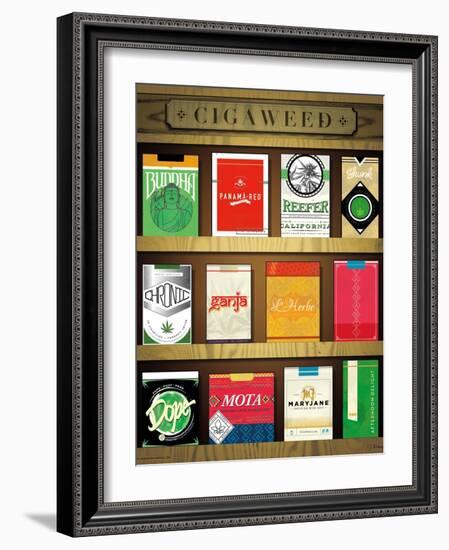 Cigaweed Brand Display-JJ Brando-Framed Art Print