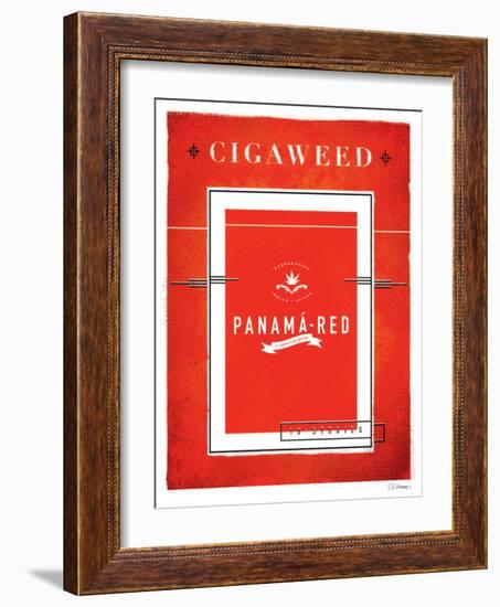 Cigaweed Panama Red-JJ Brando-Framed Art Print