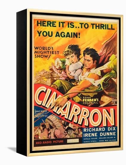 Cimarron, Irene Dunne, Richard Dix, 1931-null-Framed Stretched Canvas