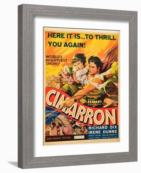 Cimarron, Irene Dunne, Richard Dix, 1931-null-Framed Art Print