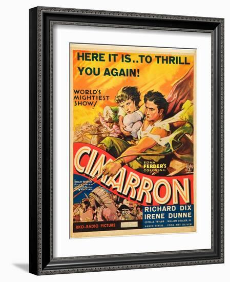 Cimarron, Irene Dunne, Richard Dix, 1931-null-Framed Art Print