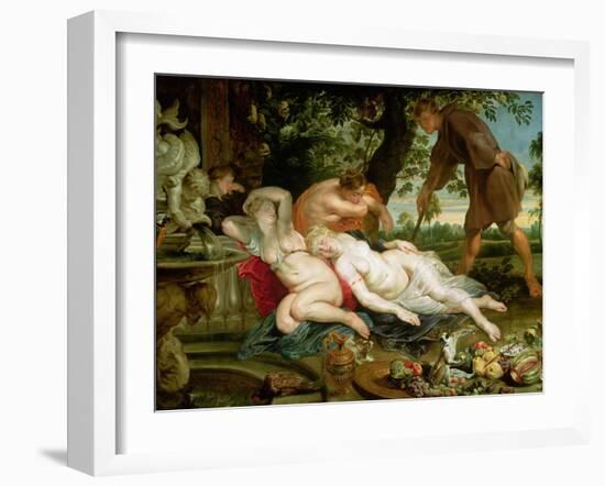 Cimon and Iphigenia, 1617-Peter Paul Rubens-Framed Giclee Print