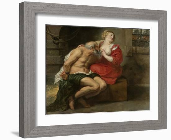 Cimon and Pero, C.1630-Peter Paul Rubens-Framed Giclee Print