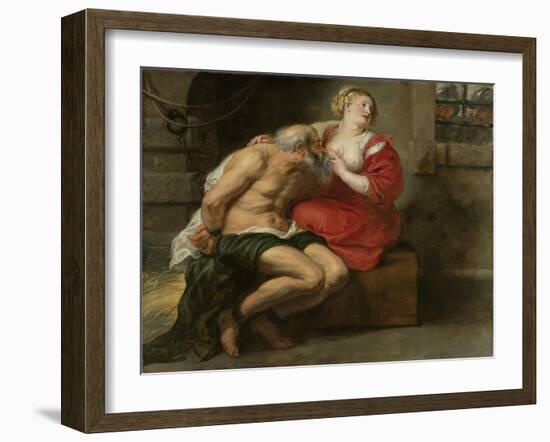 Cimon and Pero, C.1630-Peter Paul Rubens-Framed Giclee Print