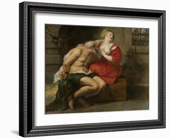 Cimon and Pero, C.1630-Peter Paul Rubens-Framed Giclee Print