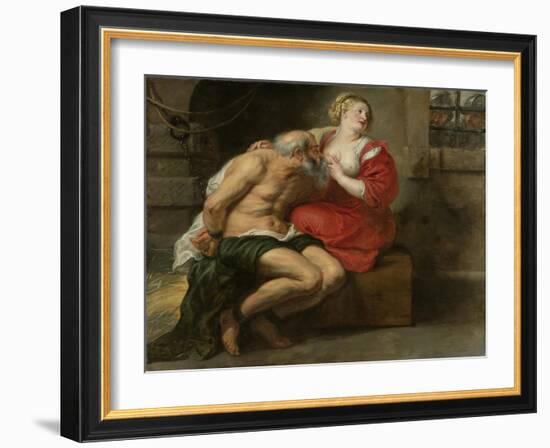 Cimon and Pero, C.1630-Peter Paul Rubens-Framed Giclee Print