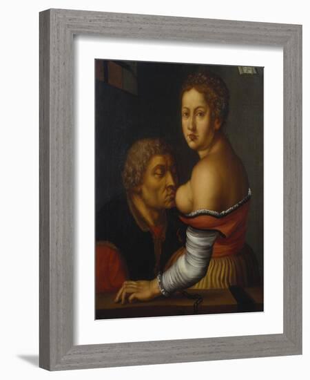 Cimon and Pero (Caritas Romana)-Georg Pencz-Framed Giclee Print