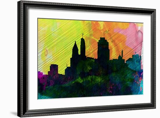 Cincinnati City Skyline-NaxArt-Framed Art Print