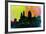 Cincinnati City Skyline-NaxArt-Framed Art Print