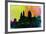 Cincinnati City Skyline-NaxArt-Framed Art Print