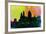 Cincinnati City Skyline-NaxArt-Framed Art Print