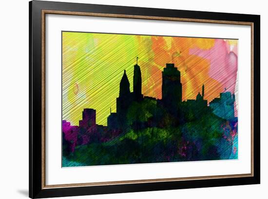 Cincinnati City Skyline-NaxArt-Framed Art Print