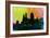 Cincinnati City Skyline-NaxArt-Framed Art Print