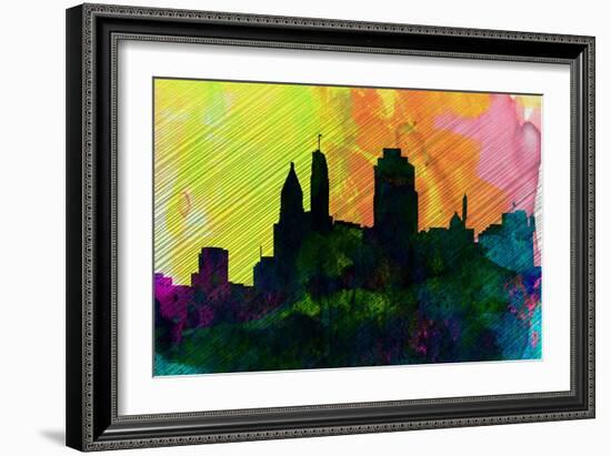 Cincinnati City Skyline-NaxArt-Framed Art Print