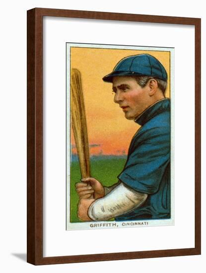 Cincinnati, OH, Cincinnati Reds, Clark Griffith, Baseball Card-Lantern Press-Framed Art Print