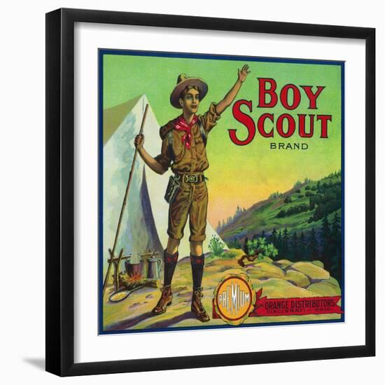 Cincinnati, Ohio, Boy Scout Brand Citrus Label-Lantern Press-Framed Premium Giclee Print