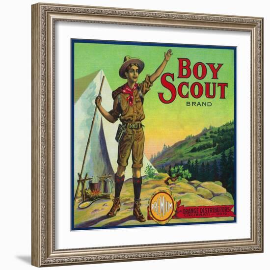 Cincinnati, Ohio, Boy Scout Brand Citrus Label-Lantern Press-Framed Art Print