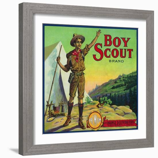 Cincinnati, Ohio, Boy Scout Brand Citrus Label-Lantern Press-Framed Art Print