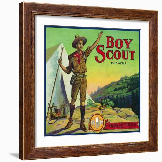 Cincinnati, Ohio, Boy Scout Brand Citrus Label-Lantern Press-Framed Art Print