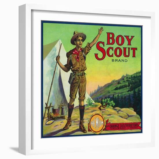 Cincinnati, Ohio, Boy Scout Brand Citrus Label-Lantern Press-Framed Art Print