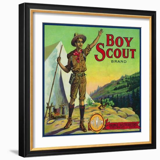 Cincinnati, Ohio, Boy Scout Brand Citrus Label-Lantern Press-Framed Art Print