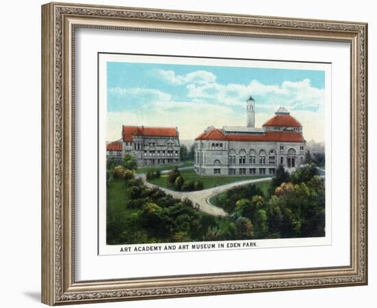 Cincinnati, Ohio - Eden Park Art Academy and Museum Exterior-Lantern Press-Framed Art Print