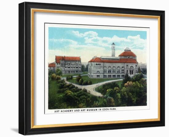 Cincinnati, Ohio - Eden Park Art Academy and Museum Exterior-Lantern Press-Framed Art Print