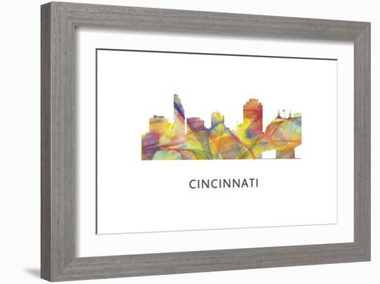 Cincinnati Ohio Skyline-Marlene Watson-Framed Giclee Print