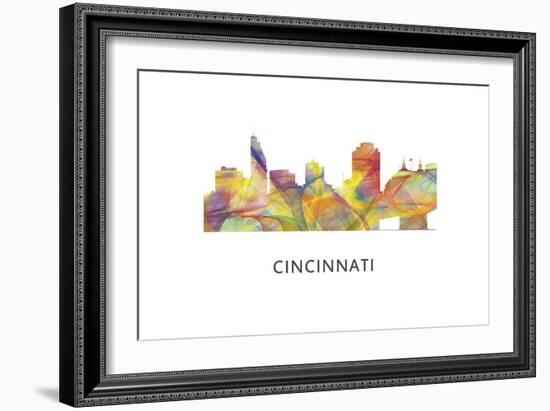 Cincinnati Ohio Skyline-Marlene Watson-Framed Giclee Print