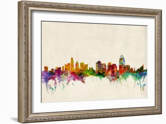 Cincinnati Ohio Skyline-Michael Tompsett-Framed Art Print