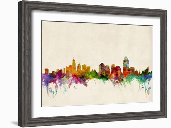 Cincinnati Ohio Skyline-Michael Tompsett-Framed Art Print