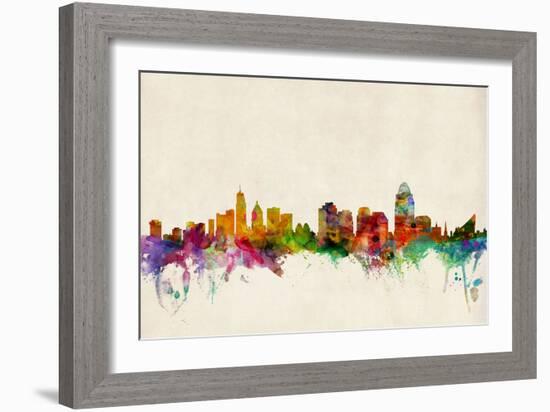 Cincinnati Ohio Skyline-Michael Tompsett-Framed Art Print