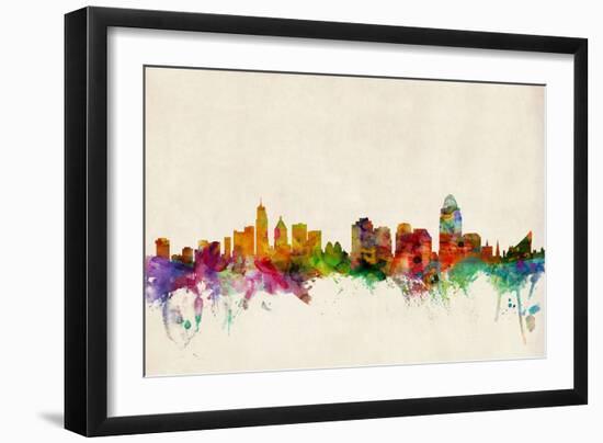 Cincinnati Ohio Skyline-Michael Tompsett-Framed Art Print