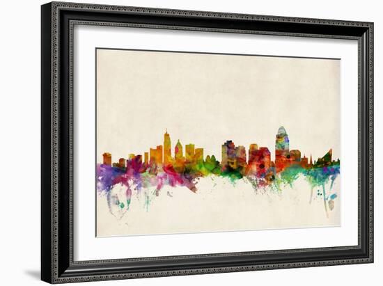 Cincinnati Ohio Skyline-Michael Tompsett-Framed Art Print