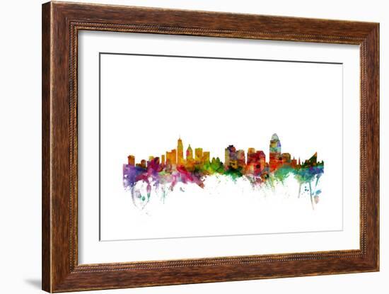 Cincinnati Ohio Skyline-Michael Tompsett-Framed Art Print