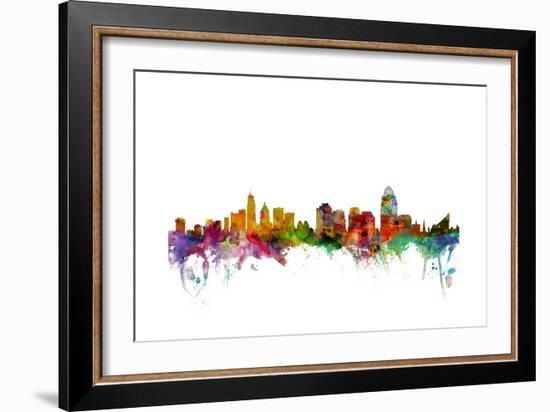 Cincinnati Ohio Skyline-Michael Tompsett-Framed Art Print