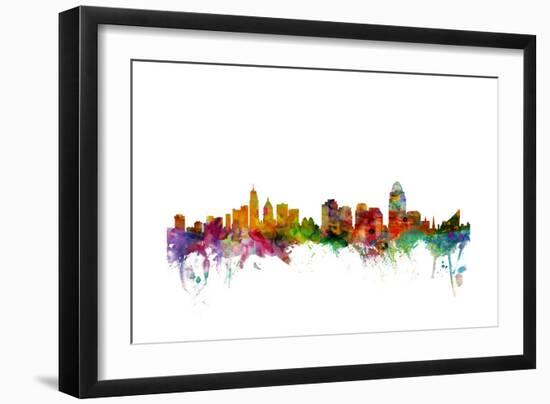 Cincinnati Ohio Skyline-Michael Tompsett-Framed Art Print