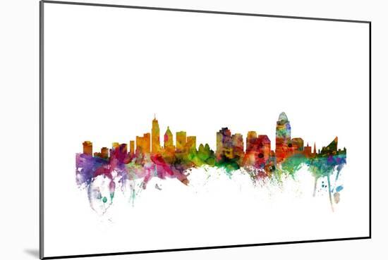 Cincinnati Ohio Skyline-Michael Tompsett-Mounted Art Print