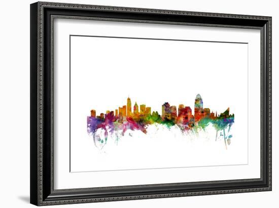 Cincinnati Ohio Skyline-Michael Tompsett-Framed Art Print