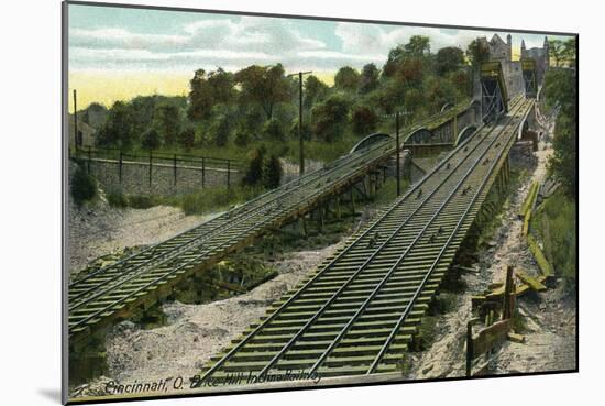 Cincinnati, Ohio - View of the Price Hill Incline Railway-Lantern Press-Mounted Art Print