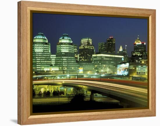 Cincinnati Skyline at Dusk, Ohio, USA-Adam Jones-Framed Premier Image Canvas