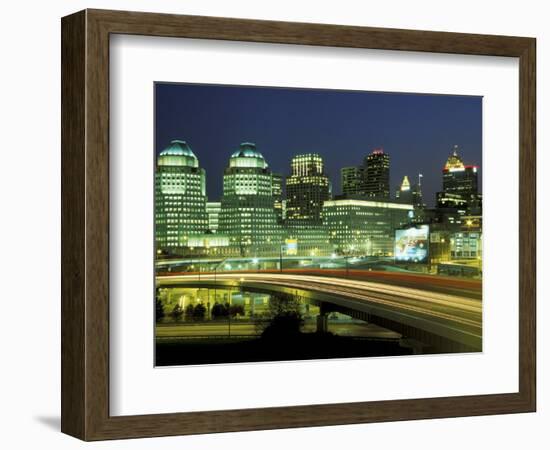 Cincinnati Skyline at Dusk, Ohio, USA-Adam Jones-Framed Photographic Print