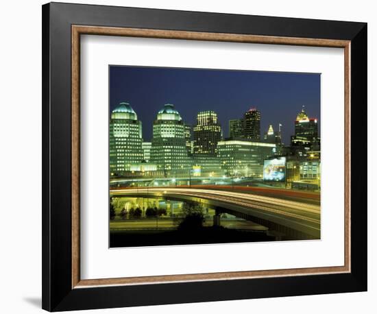 Cincinnati Skyline at Dusk, Ohio, USA-Adam Jones-Framed Photographic Print