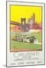 Cincinnati Travel Poster-null-Mounted Art Print