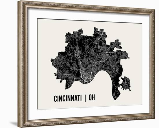 Cincinnati-Mr City Printing-Framed Art Print